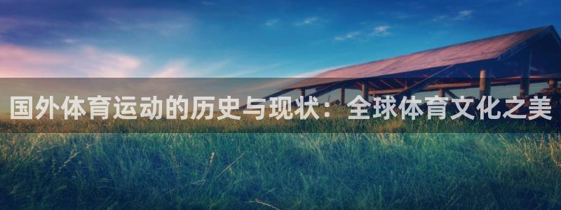 哈哈体育下载：国外体育运动的历史与现状：全球体育文化之美